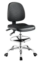 PUR 64, židle antistatická, laboratorní a dílenská, PU černá